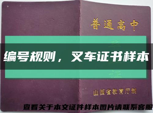 編號規則，叉車證書樣本縮略圖