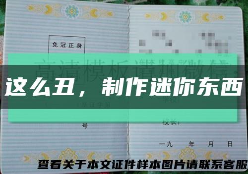 這么丑，制作迷你東西縮略圖