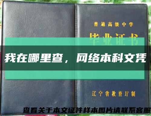 我在哪里查，網絡本科文憑縮略圖