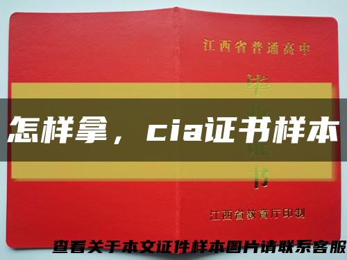 怎樣拿，cia證書樣本縮略圖