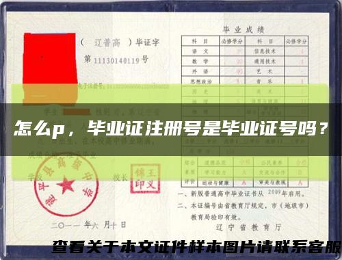 怎么p，畢業證注冊號是畢業證號嗎？縮略圖
