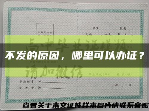 不發的原因，哪里可以辦證？縮略圖