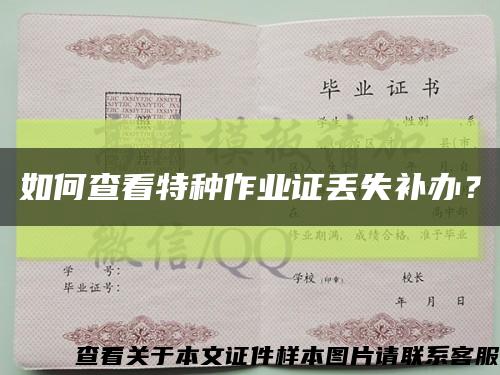 如何查看特種作業證丟失補辦？縮略圖