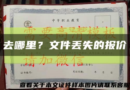 去哪里？文件丟失的報價縮略圖