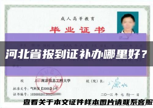 河北省報到證補辦哪里好？縮略圖