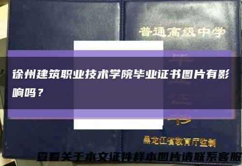 徐州建筑職業技術學院畢業證書圖片有影響嗎？縮略圖