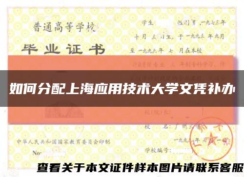 如何分配上海應用技術大學文憑補辦縮略圖