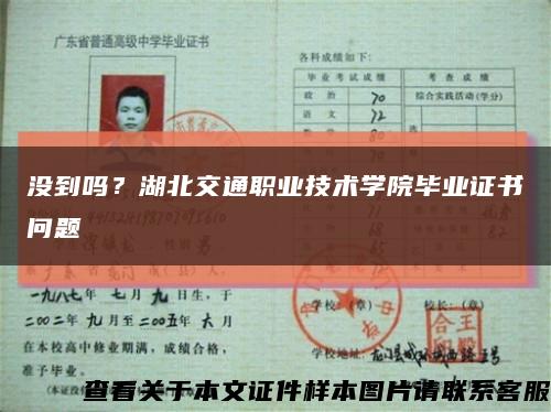 沒到嗎？湖北交通職業技術學院畢業證書問題縮略圖