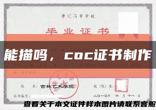 能描嗎，coc證書制作縮略圖