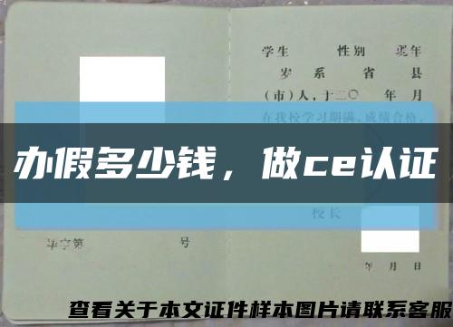 辦假多少錢，做ce認證縮略圖