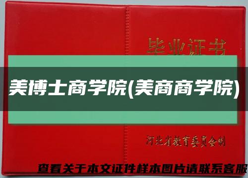美博士商學院(美商商學院)縮略圖