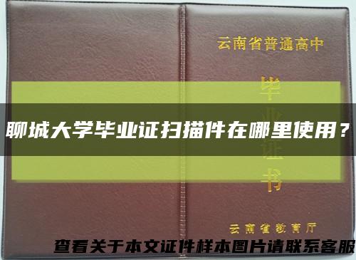 聊城大學畢業證掃描件在哪里使用？縮略圖