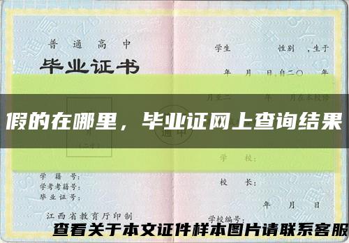 假的在哪里，畢業證網上查詢結果縮略圖