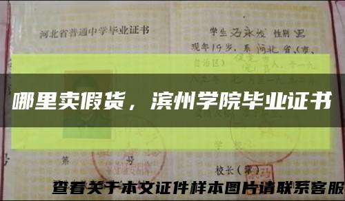 哪里賣假貨，濱州學院畢業證書縮略圖