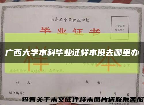 廣西大學本科畢業證樣本沒去哪里辦縮略圖
