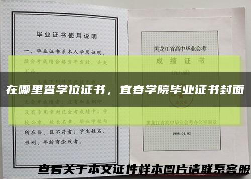 在哪里查學位證書，宜春學院畢業證書封面縮略圖