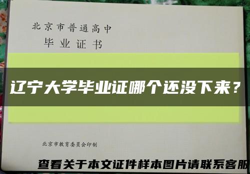 遼寧大學畢業證哪個還沒下來？縮略圖