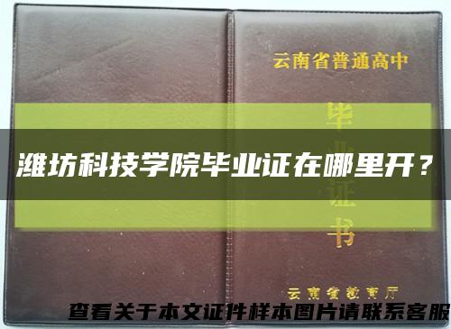 濰坊科技學院畢業證在哪里開？縮略圖