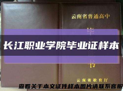 長江職業學院畢業證樣本縮略圖