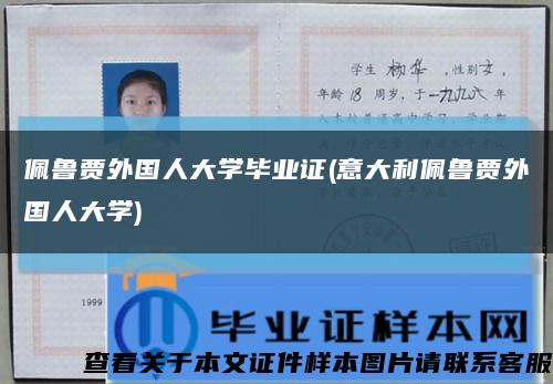 佩魯賈外國人大學畢業證(意大利佩魯賈外國人大學)縮略圖