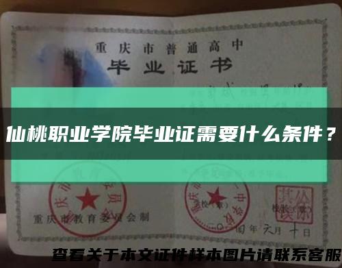 仙桃職業學院畢業證需要什么條件？縮略圖