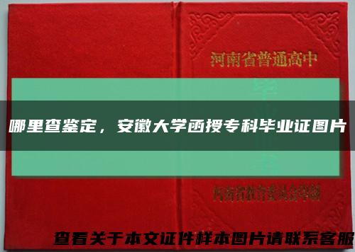 哪里查鑒定，安徽大學函授?？飘厴I證圖片縮略圖