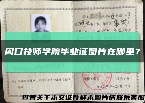 周口技師學院畢業證圖片在哪里？縮略圖