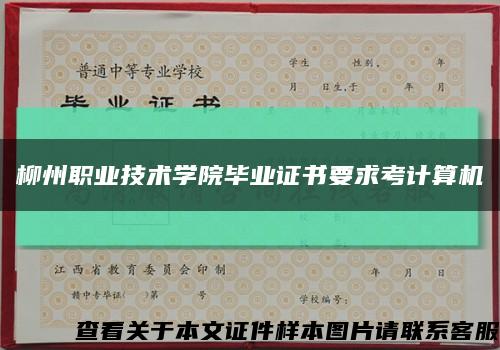 柳州職業技術學院畢業證書要求考計算機縮略圖
