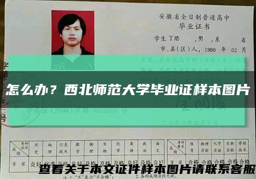怎么辦？西北師范大學畢業證樣本圖片縮略圖