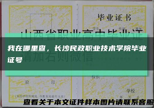 我在哪里查，長沙民政職業技術學院畢業證號縮略圖