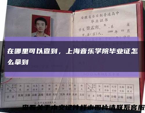 在哪里可以查到，上海音樂學院畢業證怎么拿到縮略圖