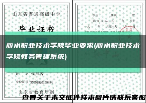 麗水職業技術學院畢業要求(麗水職業技術學院教務管理系統)縮略圖