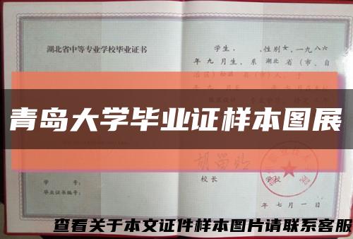 青島大學畢業證樣本圖展縮略圖