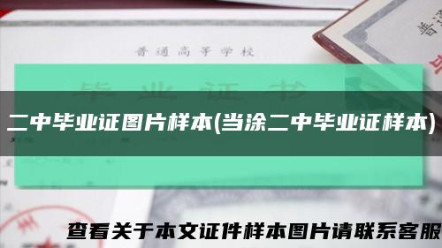 二中畢業證圖片樣本(當涂二中畢業證樣本)縮略圖