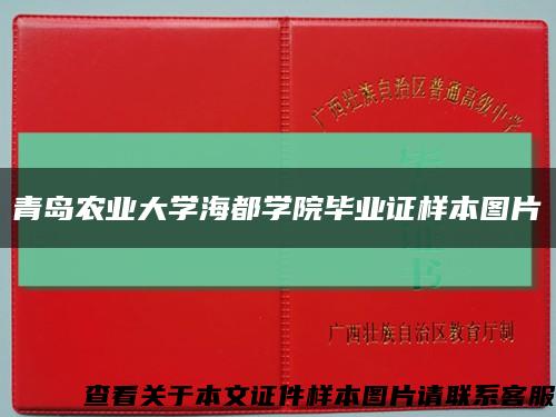 青島農業大學海都學院畢業證樣本圖片縮略圖