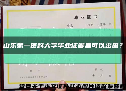 山東第一醫科大學畢業證哪里可以出國？縮略圖