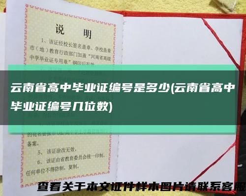 云南省高中畢業證編號是多少(云南省高中畢業證編號幾位數)縮略圖