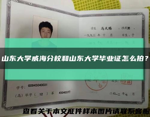 山東大學威海分校和山東大學畢業證怎么拍？縮略圖