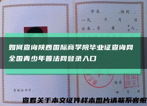 如何查詢陜西國際商學院畢業證查詢網 全國青少年普法網登錄入口縮略圖