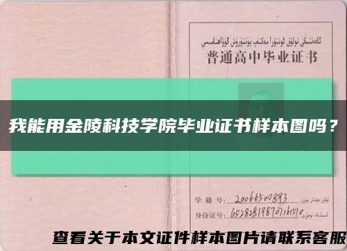 我能用金陵科技學院畢業證書樣本圖嗎？縮略圖
