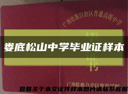 婁底松山中學畢業證樣本縮略圖