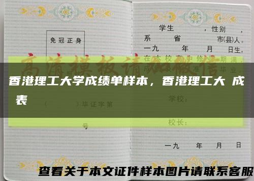 香港理工大學成績單樣本，香港理工大學成績表縮略圖