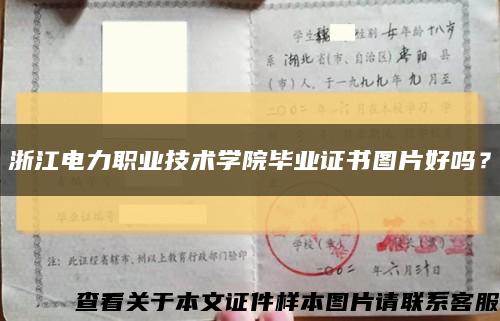 浙江電力職業技術學院畢業證書圖片好嗎？縮略圖