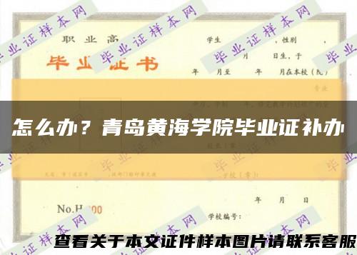 怎么辦？青島黃海學院畢業證補辦縮略圖
