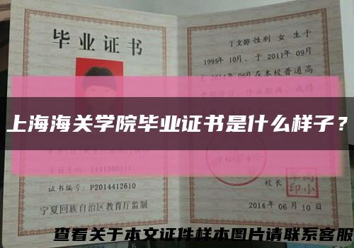 上海海關學院畢業證書是什么樣子？縮略圖