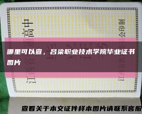 哪里可以查，呂梁職業技術學院畢業證書圖片縮略圖