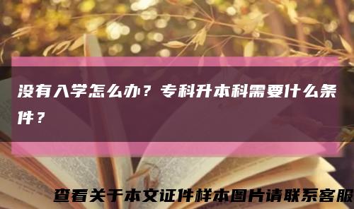 沒有入學怎么辦？?？粕究菩枰裁礂l件？縮略圖