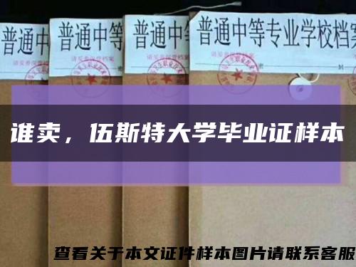 誰賣，伍斯特大學畢業證樣本縮略圖