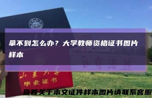 拿不到怎么辦？大學教師資格證書圖片 樣本縮略圖