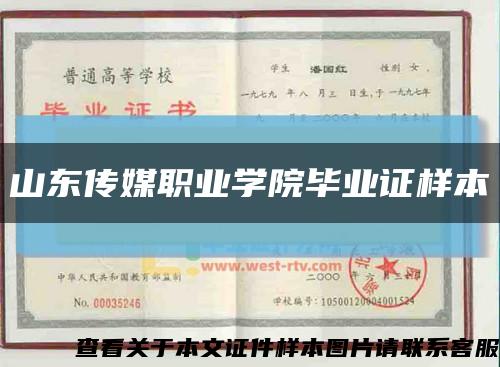 山東傳媒職業學院畢業證樣本縮略圖